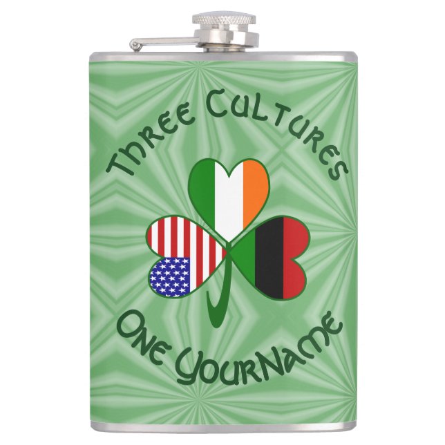 Cantil Bandeira do Shamrock Irlandês Africano-Americano P (Frente)