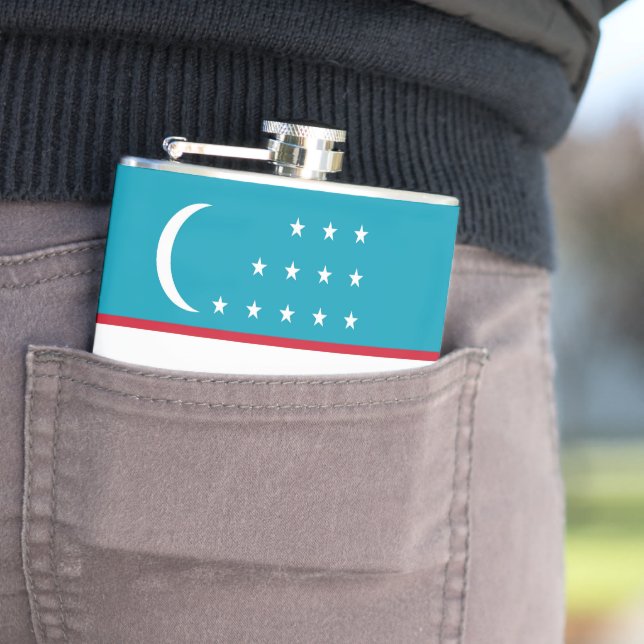 Cantil bandeira do Usbequistão (In Situ)