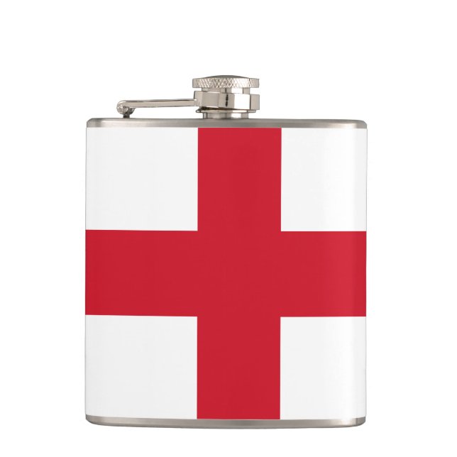 Cantil Bandeira do Vinyl Wrapped Flask, Inglaterra (Frente)