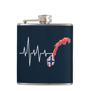 Cantil Bandeira Norueguesa Bandeira Norge Heartbeat