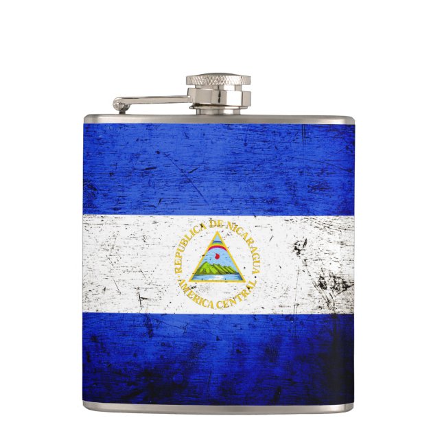 Cantil Bandeira preta de Nicarágua do Grunge (Frente)