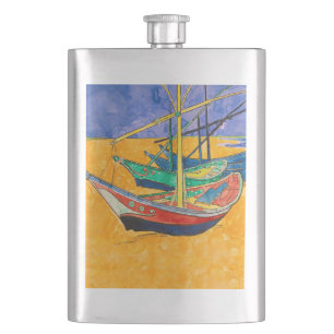 Cantil Barcos de Van Gogh Impressionismo Praia