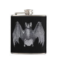 Bat Vintage Horror Aço Inoxidável Vinil Flask
