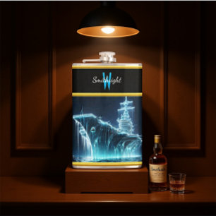 Cantil Bateria Congelada Sobe De Águas Escuras