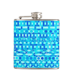 Cantil Batik Tribal - azul turquesa, aqua e azul cobalto