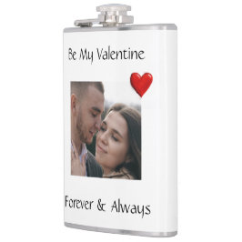 Cantil Be My Valentine Flask Custom Vinyl Wrap with Photo