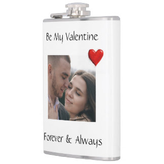 Cantil Be My Valentine Flask Custom Vinyl Wrap with Photo