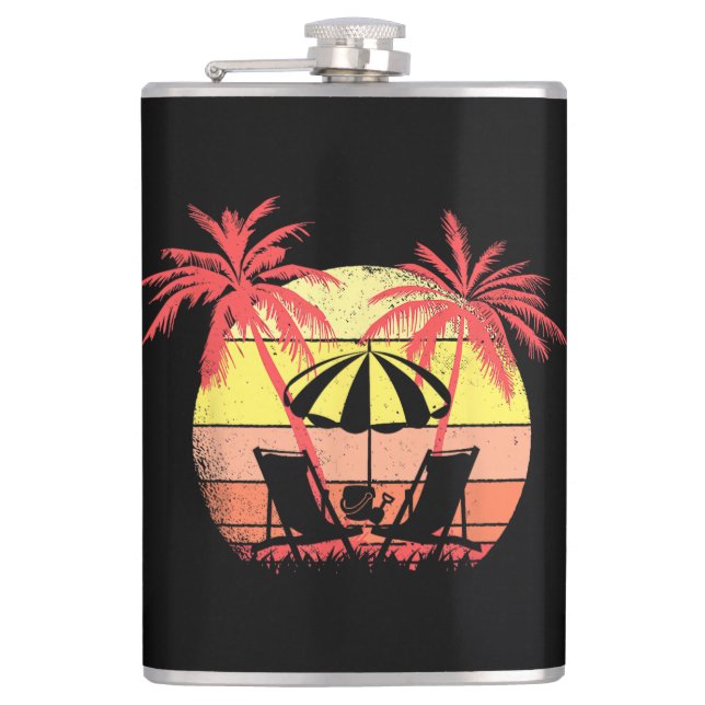 Cantil Beach Chairs Parasol Summer Sunset 80s Palm Tree (Frente)