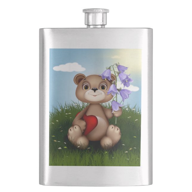 Cantil Bear Holding Bouquet Flower-30926 (Frente)