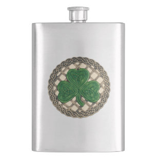 Cantil Beige Shamrock No Flask Celtic Knos