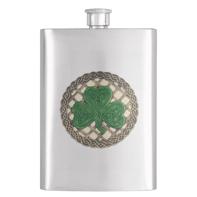 Cantil Beige Shamrock No Flask Celtic Knos (Frente)