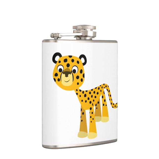 Cantil Bela e Feliz Cartoon Cheetah Hip Flask (Direita)