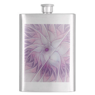 Cantil Bela Flor Rosa Moderna Arte Fractal Abstrata