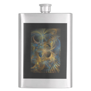Cantil Bela Fractal Azul e Dourada