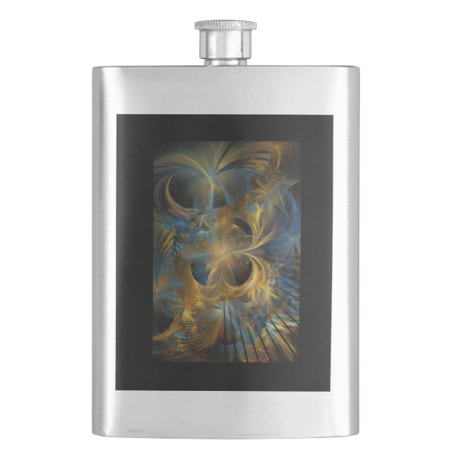 Cantil Bela Fractal Azul e Dourada (Frente)