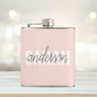 Beleza Rosa Moderna Pastel Personalizada Seu Nome