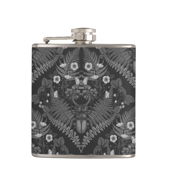 Cantil Besouro e samambaias, a preto e branco (Frente)