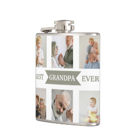 Cantil Best Grandpa Ever – Personalized Photos Flask