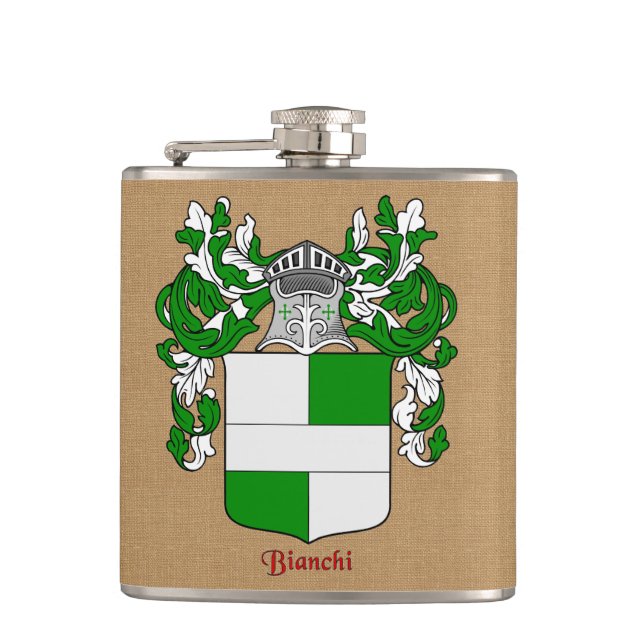 Cantil Bianchi Heraldic Shield com Mantle e Helm (Frente)