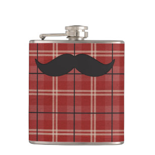 Cantil Bigode Xadrez Preto e Vermelho