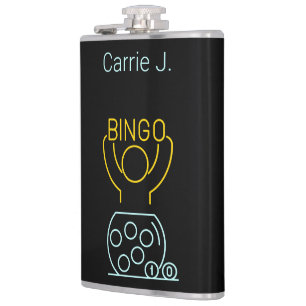 Cantil Bingo Night Neon Line Art Personalizado