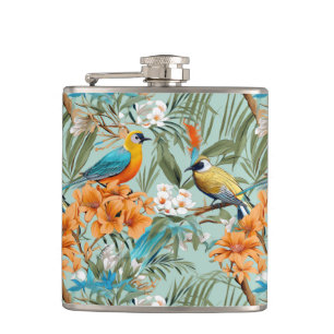 Cantil Birds Chinoiserie Mint Orange