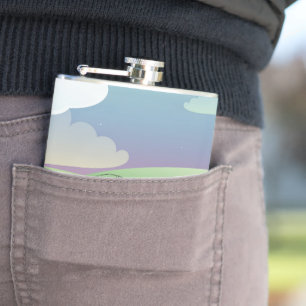 Cantil Bison Americano Buffalo em campo verde