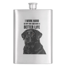 Cantil Black Lab Dog Dad Flask