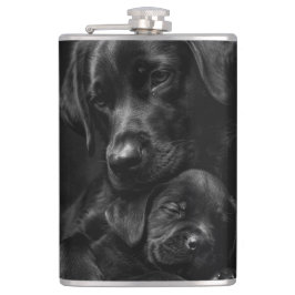 Cantil Black Labrador, parent and child, Hug of love