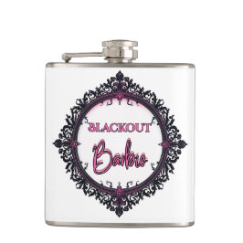Cantil Blackout Barbie Flask | Presente para Festa Dark G