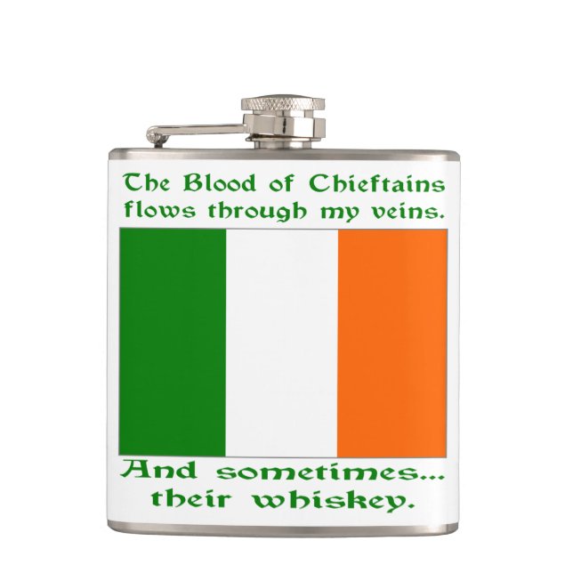 Cantil Blogue Irlandês e Whiskey Hip Flask (Frente)