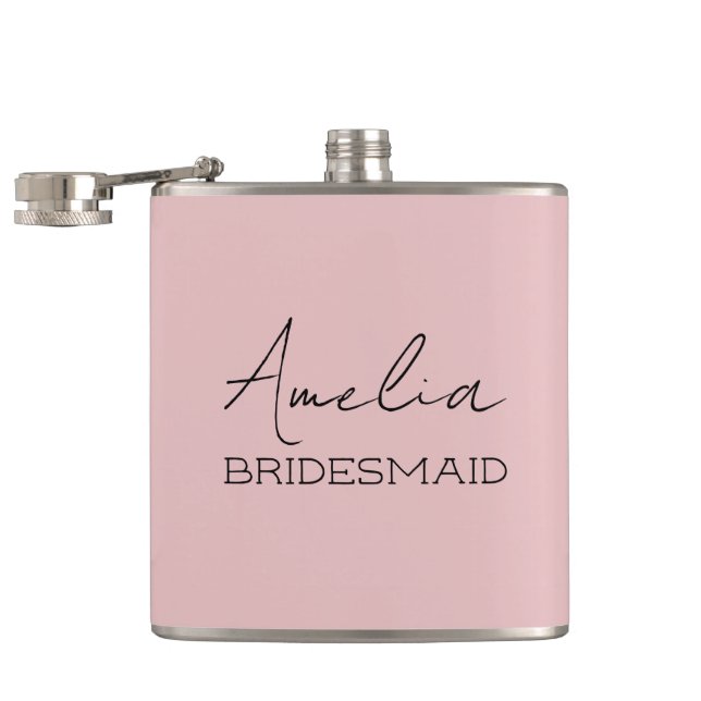 Cantil Blush Personalizado Bridesmaid (Aberto)