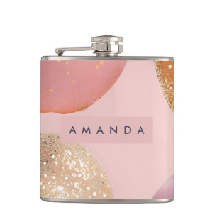 Cantil Blush Rosa Personalizado e Apple com Purpurina Dou