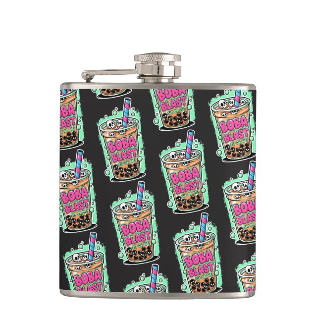 Cantil Boba Blast – Sip or Die! Flask (Frente)