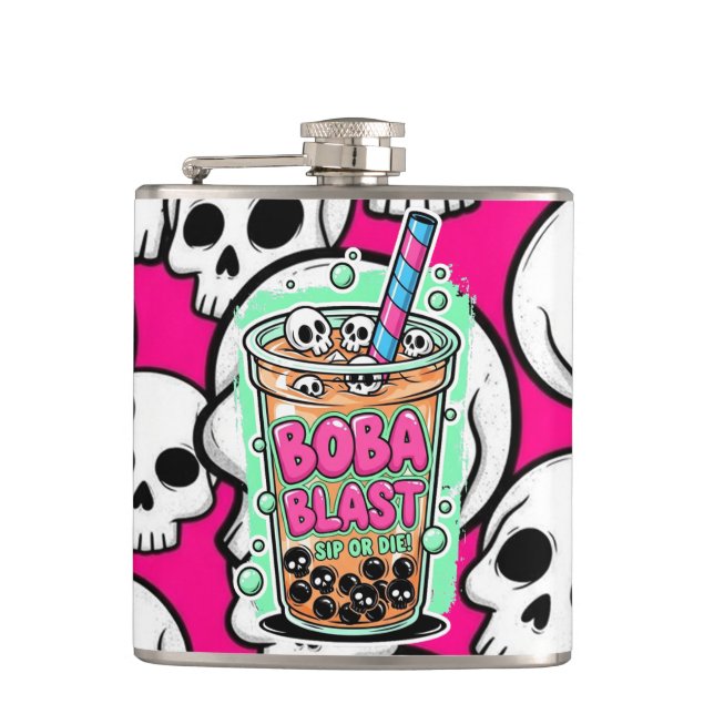 Cantil Boba Blast – Sip or Die! Flask (Frente)