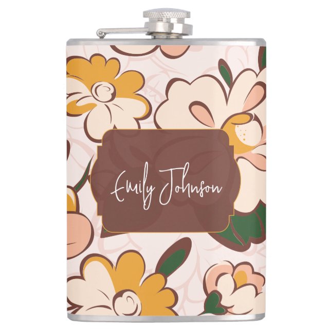 Cantil Boho Floral Nome Personalizado (Frente)