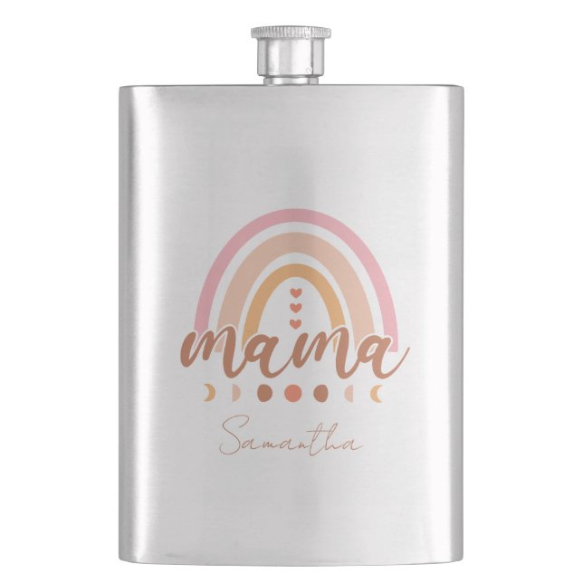 Cantil Boho Rainbow Mama com Fases da Lua (Frente)