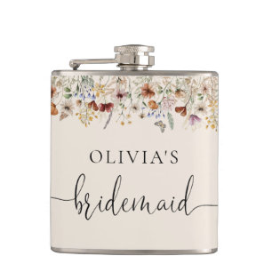 Cantil Boho Tiny Wildflower Chá de panela Flask