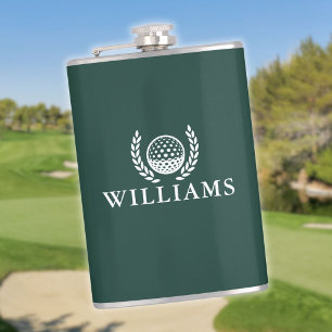 Cantil Bola de Golfe Monograma Nome Personalizado Verde E