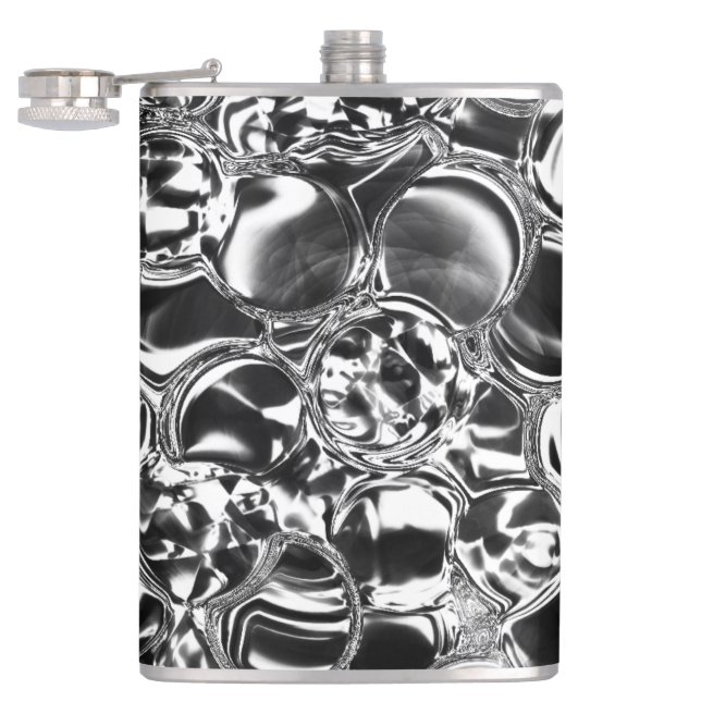 Cantil Bolhas de prata com tom de vidro ou metal (Aberto)