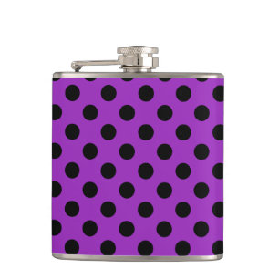Cantil bolinhas pretas em roxo
