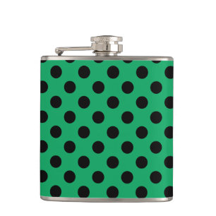 Cantil bolinhas pretas em verde fresco