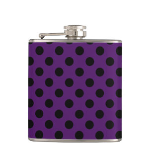 Cantil Bolinhas pretas no roxo da ameixa