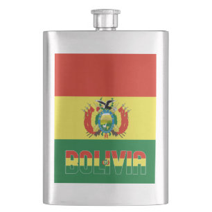 Cantil Bolívia Bandeira Elegante Frasco Patriótico
