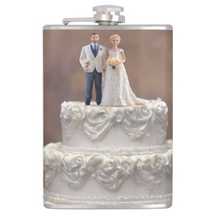 Cantil Bolo Branco De Casamento De Cinco Camadas Com Casa