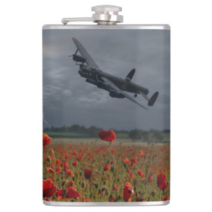 Cantil Bombardeiro Lancaster Sobre Um Campo De Pipoca