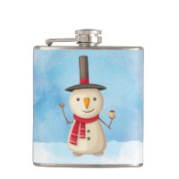 Bonito Homem De Neve De Natal Acenando E Sorrindo