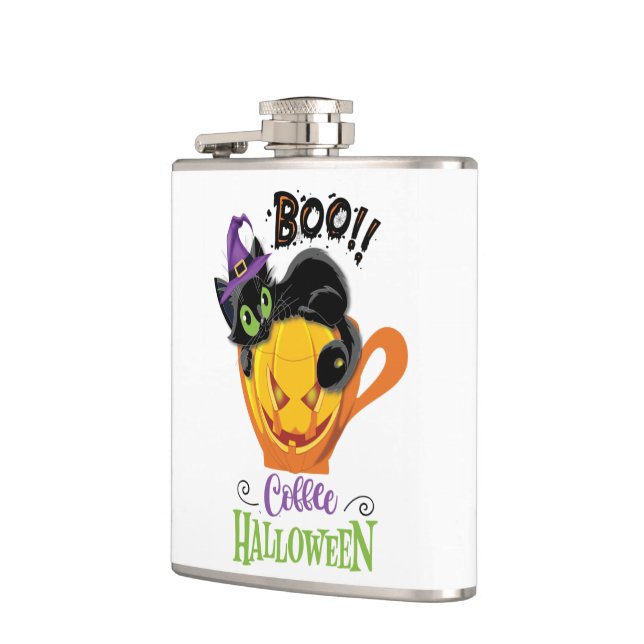 Cantil Boo Black Cat, Assustador Pumpkin Café Halloween (Esquerda)