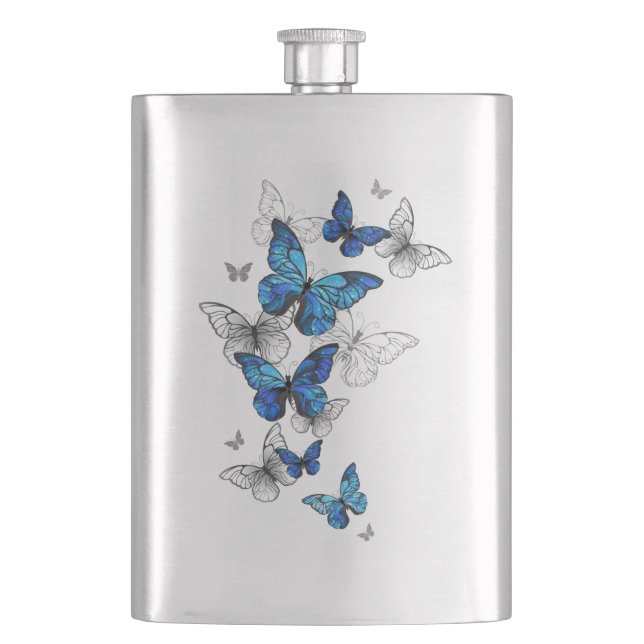 Cantil Borboletas Azuis Voadoras Morpho (Frente)