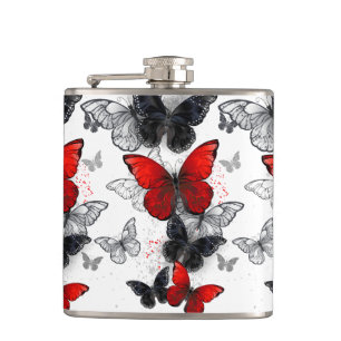 Cantil Borboletas Negras e Vermelhas